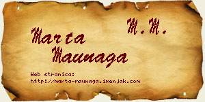 Marta Maunaga vizit kartica
